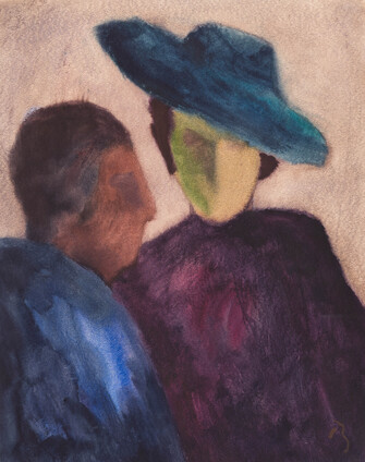 Herbert Beck, Halbporträt eines Paares, 1987