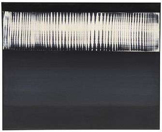Heinz Mack, Dynamische Struktur Schwarz auf Weiß, 1960/61