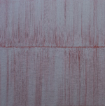Sylke von Gaza, Grey Veil Painting on Red 5, 2008