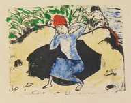 Erich Heckel, Blaues Kleid, 1912