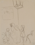 August Macke, Beduinenfrau mit Kindern - Tunis, 1914