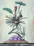 Hartmut Neumann, Verholzte Baumskulptur (rosa Blüte), 2023