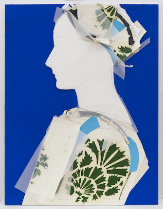 Manolo Valdés, Perfil sobre fondo azul, 2016/17