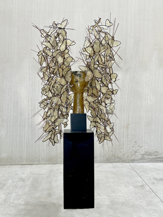 Manolo Valdés, Ocher Butterflies, 2025