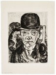 Max Beckmann, Selbstbildnis mit steifem Hut (Self-Portrait in Bowler Hat), 1921
