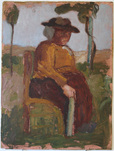 Paula Modersohn-Becker, Studie zur sitzenden Dreebeen im Garten, um 1904