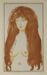 Edvard Munch, Weib mit rotem Haar und grünen Augen. Die Sünde, 1902